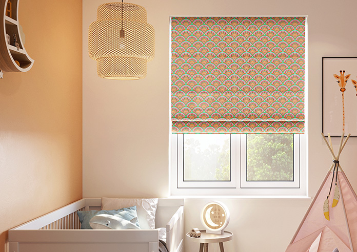 Deco Sea Shells, Strawberry - Roman Blind - Image 3